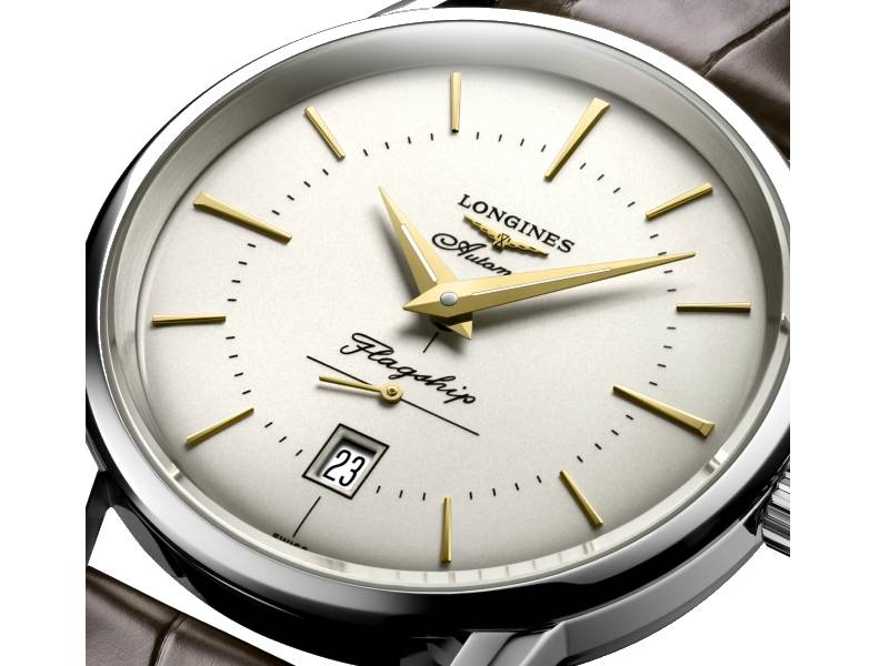 OROLOGIO UOMO AUTOMATICO ACCIAIO/PELLE FLAGSHIP HERITAGE LONGINES L4.795.4.78.2